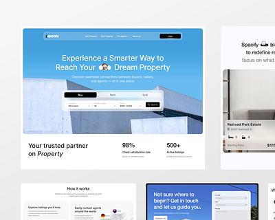 Designing Spacify — A Smarter Way to Reach Your Dream Property conversion conversiondesign design landingpage landingpageui minimalis productdesign propertywebsitedesign proptech realestateplatform ui ux uxdesign web webdesign