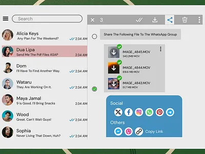 Social Share Page dailyui designchallenge dribbble figma interface share social social share page ui userexperience ux