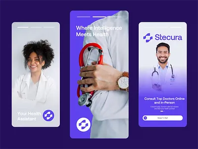 Stecura Branding abstract logo brand identity branding creative digital gradient logo health care innovative logo logo design logotype medical logo minimalist modern logo post s logo saas slide social media wellness