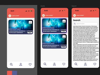 Event app animation design ux