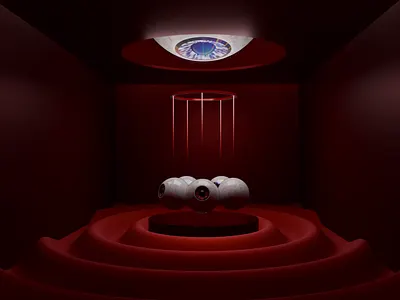 The Watchers / 3D eyeball animation 3d 3d environment animation blender environment eye eye animation eyeball fantasy halloween loop motion graphics music art music visualizer red spooky trippy ui banner website banner