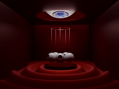 The Watchers / 3D eyeball animation 3d 3d environment animation blender environment eye eye animation eyeball fantasy halloween loop motion graphics music art music visualizer red spooky trippy ui banner website banner