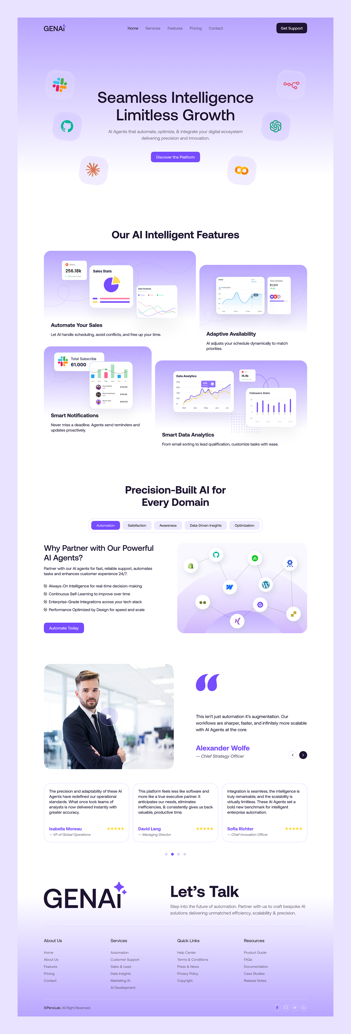 AI Agent Website Design — AI SaaS for Business Automation UI UX Image 1
