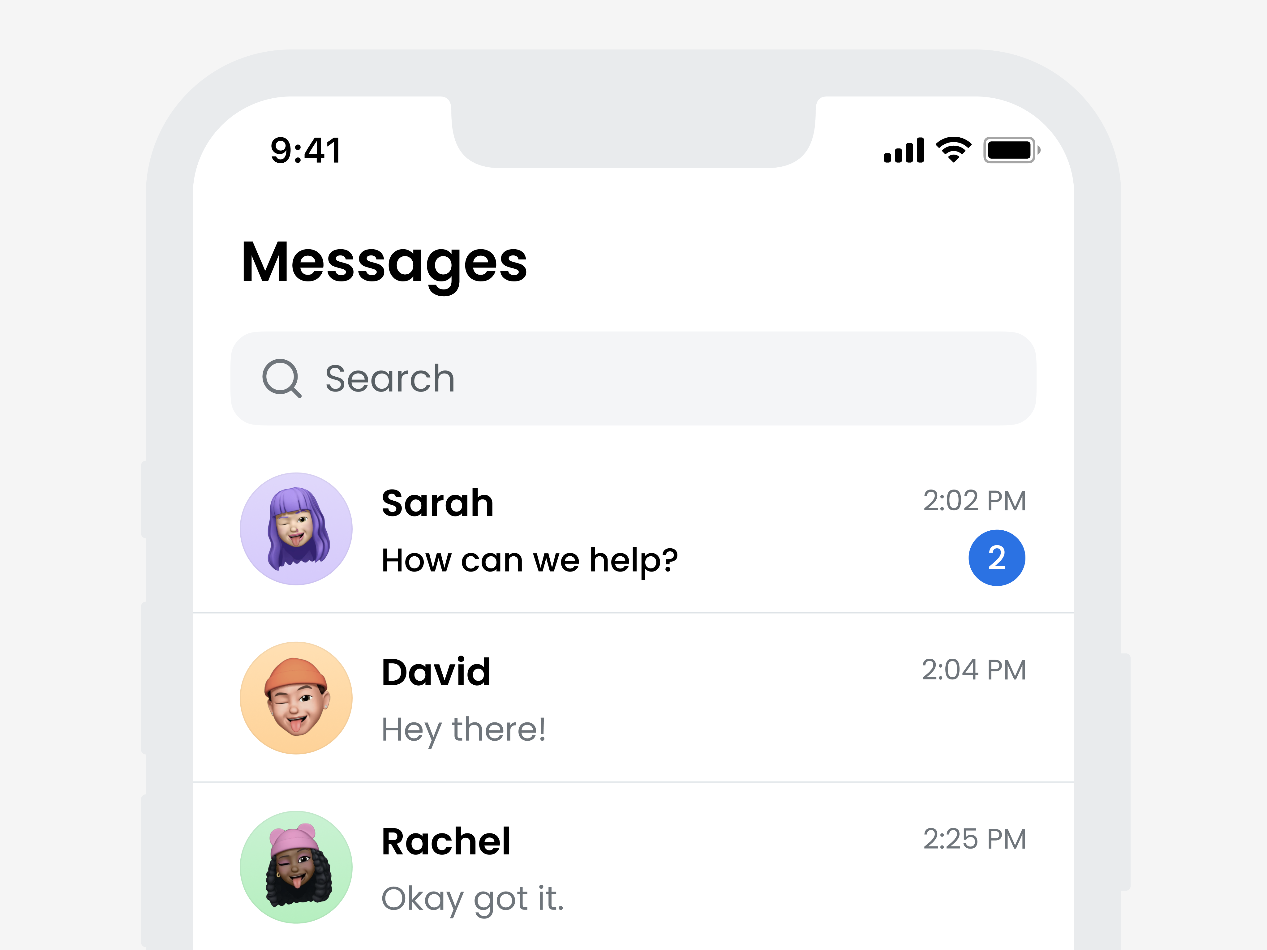 Messages UI app chat conversation inbox ios messages mobile product design ui ui design