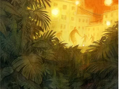 Night Game, illustration by Xinyue Chen conceptual illustration editorial illustration football illustration illustrationart illustrationartist illustrationzone illustrator ny illustrator soccer xinyue chen