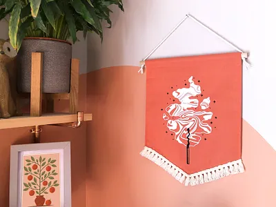 It’s Just a Spark Banner banner flag colourful design flame handmade illustration illustrator pattern design printing product screen print