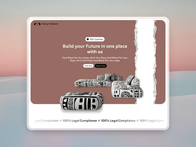 FurnyCreature Landing page graphic design landing ui