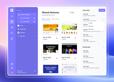 Tona Dashboard – SaaS Monitoring Platform app clean dashboard graphic design minimal product design purple ui ux