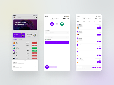 Crypto Exchange with P2P Enabled app design app ui design design ui ui design ux design