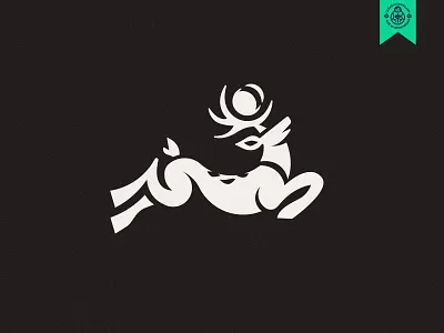 Leaping Deer Logo antlers available branding character design deer dynamic flat graphic design icon illustration leaping licensing logo logotype minimal minimalistic ollysweatshirt premade ready to use vector illustration