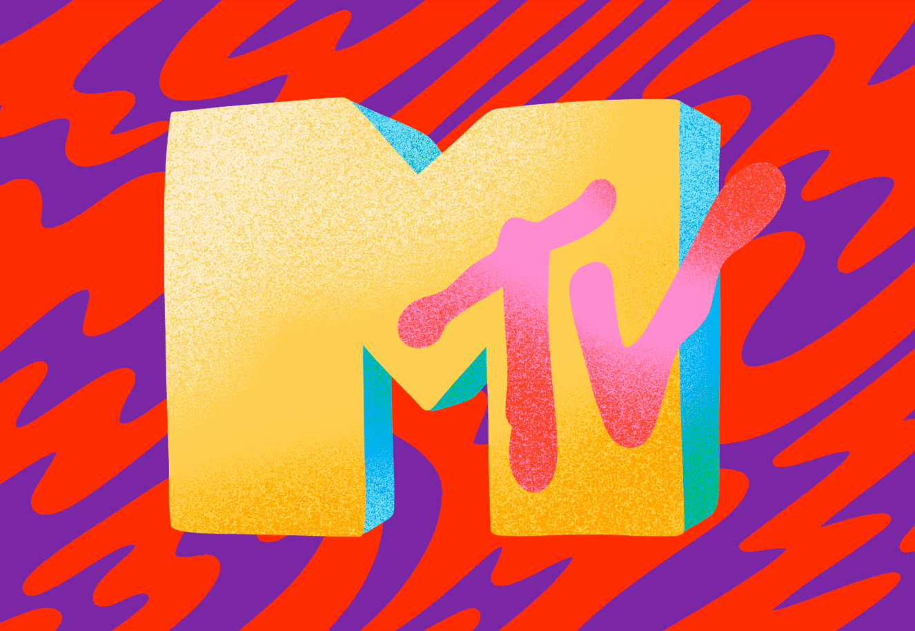 MTV Animated loop animated loop animation drawing illustration jordan kay lettering mtv noise texture tv static