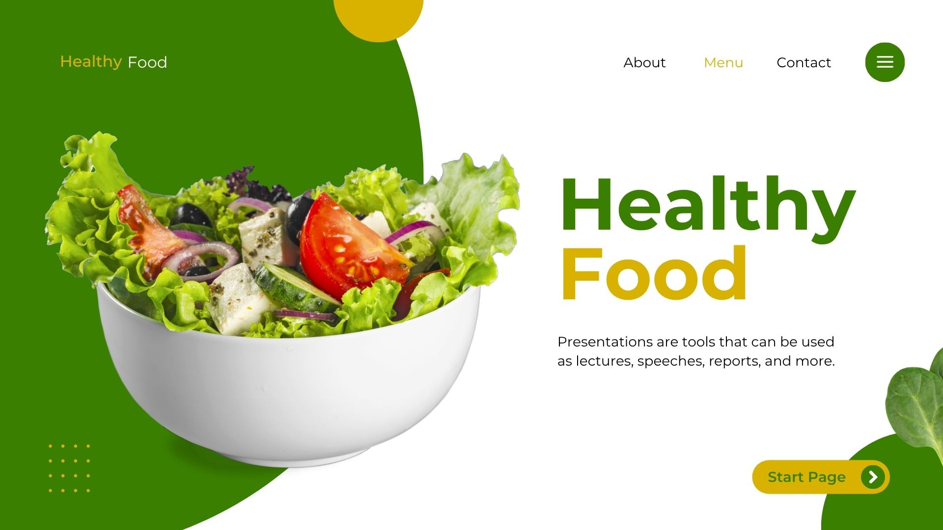 Food presentation design artwork design food graphic design logo ppt presentation design slide template