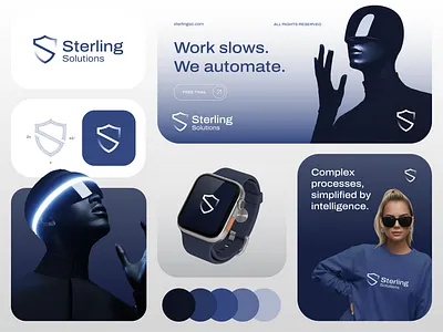 Sterling Solutions — Intelligent Brand Identity System brand design brand guidelines brand identity brand system branding business branding creative direction geometric logo logo logo design logomark luxury logo minimalist logo modern logo rebranding stationery visual identity wordmark