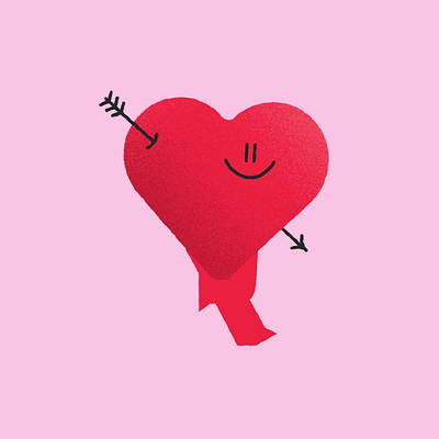 💘 2d animated animation character design geometric graphic design heart illustration loop minimal motion motion graphics rig runcycle valentine valentines day walkcycle