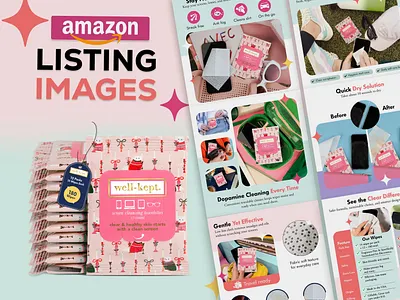 Amazon Listing Images – Screen Cleansing Towelettes a content amazon creatives amazon visuals brand design branding creative direction design e commerce design listing images product lifestyles