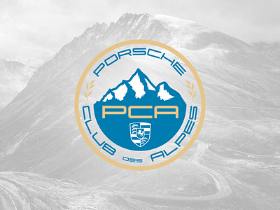 Porsche Club des Alpes alpes branding logo porsche