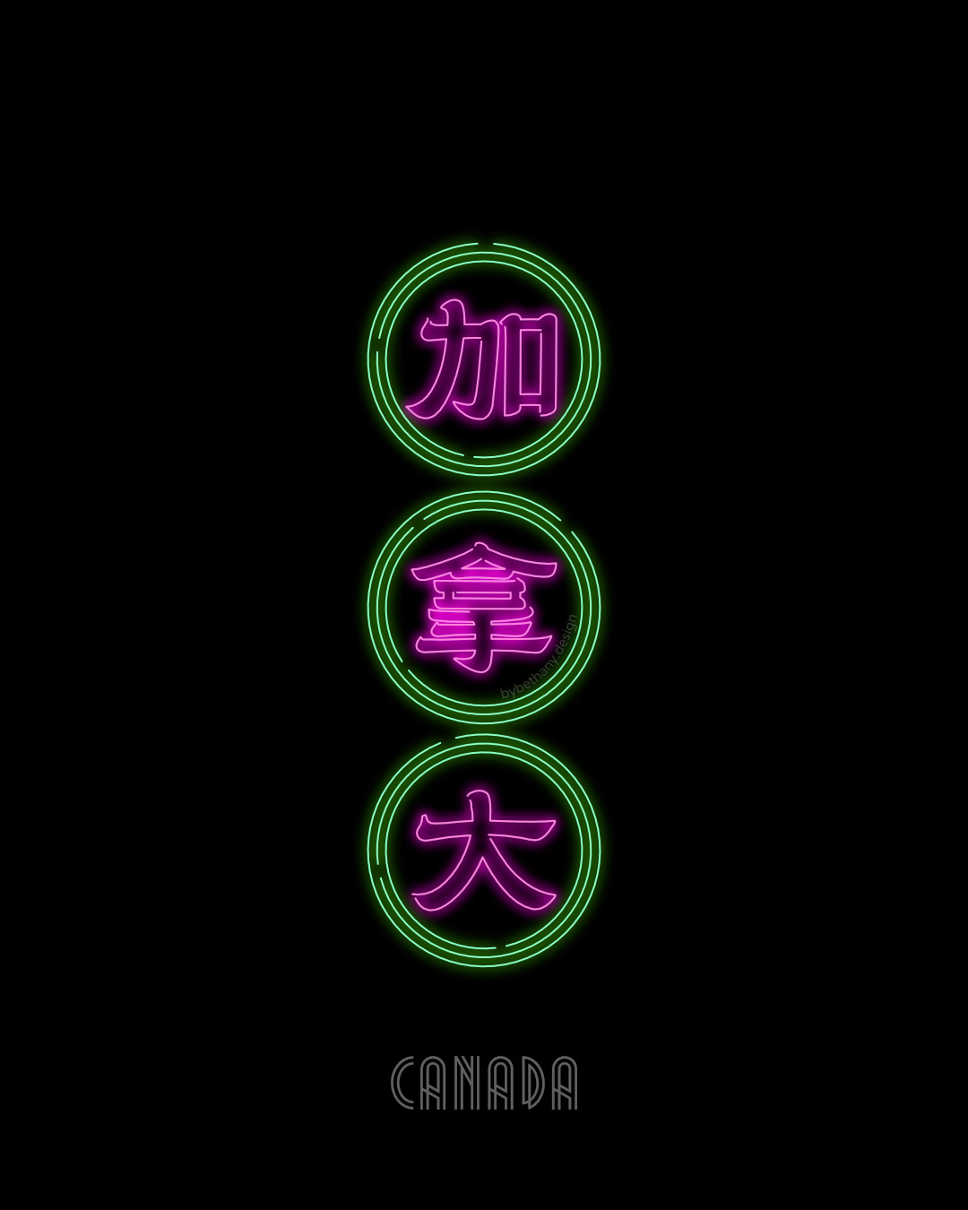 Example of Hong Kong Neon Sign Graphic Design