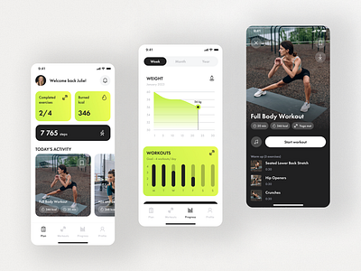 GotFit. Fitness App app app design design figma fitness interaction interface mobile ui ux