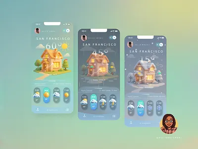 MKUP PRJECT - MINIMAL WEATHER MOBILE UI APP 🌤 appdesign designbyemani dribbble figma interface minimaldesign mobileapp mobileui productdesign uidesign uiux visualdesign weatherapp