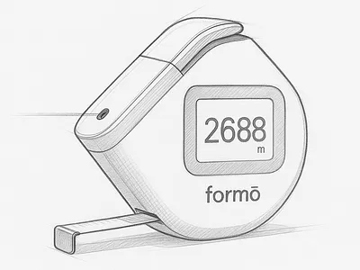 Formo Measure (01) — Precision. Redefined. appleinspired conceptdesign design designlanguage handtool illustration industrialdesign minimaldesign plastic