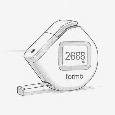Formo Measure (01) — Precision. Redefined. appleinspired conceptdesign design designlanguage handtool illustration industrialdesign minimaldesign plastic