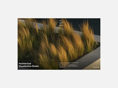 Fram & Co - Architectual Visualization Studio 4 column layout design editorial figma helvetica neue minimalism scandinavian see through navigation web design