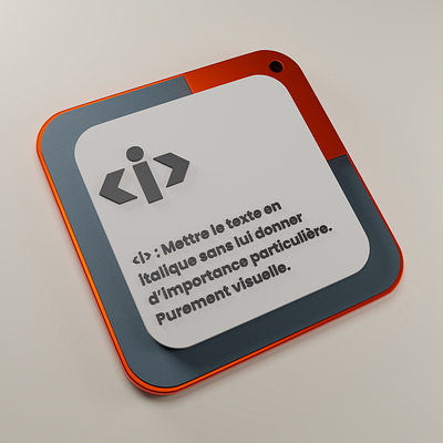 HTML | Balise I balise code html italic italique programmation programmer tuto tutorial youtube