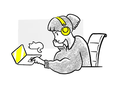 Lo-Fi Girl app art direction branding character design editorial illustration ui ui illustration