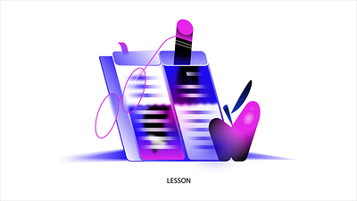 LESSON✏️ 2d art animation apple article design book art branding design drawing flat glasses graphic design illustration inctober inctober25 lesson logo motion graphics pen ui vector