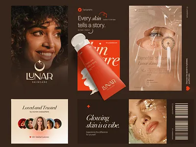 Lunar Skincare Branding beauty beauty products branding care clean design cosmetics branding logo logo design luxury brand desaign luxury skincare branding minimal logo packaging design selfcare skin skincare skincare branding skincare logo