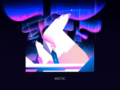 ARCTIC❄️ 2d art article design branding design drawing flat illustration logo ui vector
