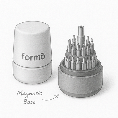 Formō 31-in-1 Precision Screwdriver Set · Concept appleinspired branding conceptdesign design designlanguage handtool illustration industrialdesign minimaldesign