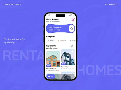 Home Rental App app app design app ui buy home design home house mobile mobile app property property app real estate real estate app rental app rental home rented home sell home ui ui design