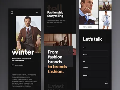 212 Agency agency fashion mobile responsive ui design website