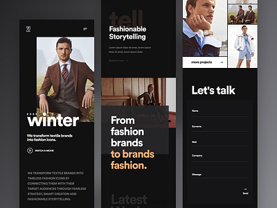 212 Agency agency fashion mobile responsive ui design website