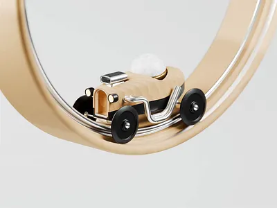 Mondays 3d 3d animation blender blender3d car design hotrod illustration isometric isometric illustration machine marble metal toy wood