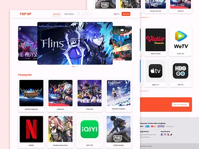 EnTopUp - Digital Products & Game Top-Up Landing Page cleanui digitalproduct ecommerce entopup gamevoucher landingpage marketplace topup ui webdesign