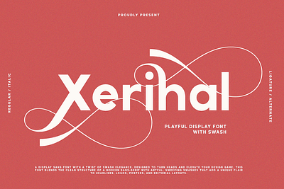 Xerihal - Playful Display Font bold bold font branding design font fonts graphic design logo logo font playful playful display playful font premium sans sans serif swash