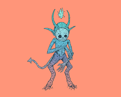 Inferno - Inktober day 25 art cartoon character chamuco character design demon design drawing fire illustration inferno inktober
