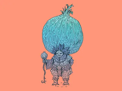 Onion - Inktober day 27 art branding cartoon character character design design drawing illustration inktober inktober 2025 onion ui