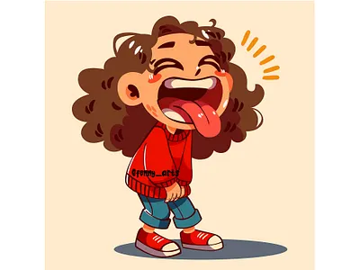 Cartoon Girl Sticking Out Her Tongue alphabet background body cartoon character cute day emotion emotions expression face feelings gesture language lips lipstick mouth reaction tongue twister