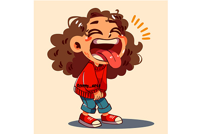Cartoon Girl Sticking Out Her Tongue alphabet background body cartoon character cute day emotion emotions expression face feelings gesture language lips lipstick mouth reaction tongue twister