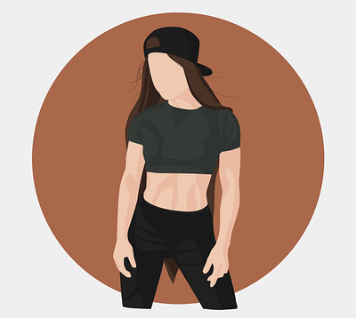 Девушка в стиле флэт design graphic design illustration vector