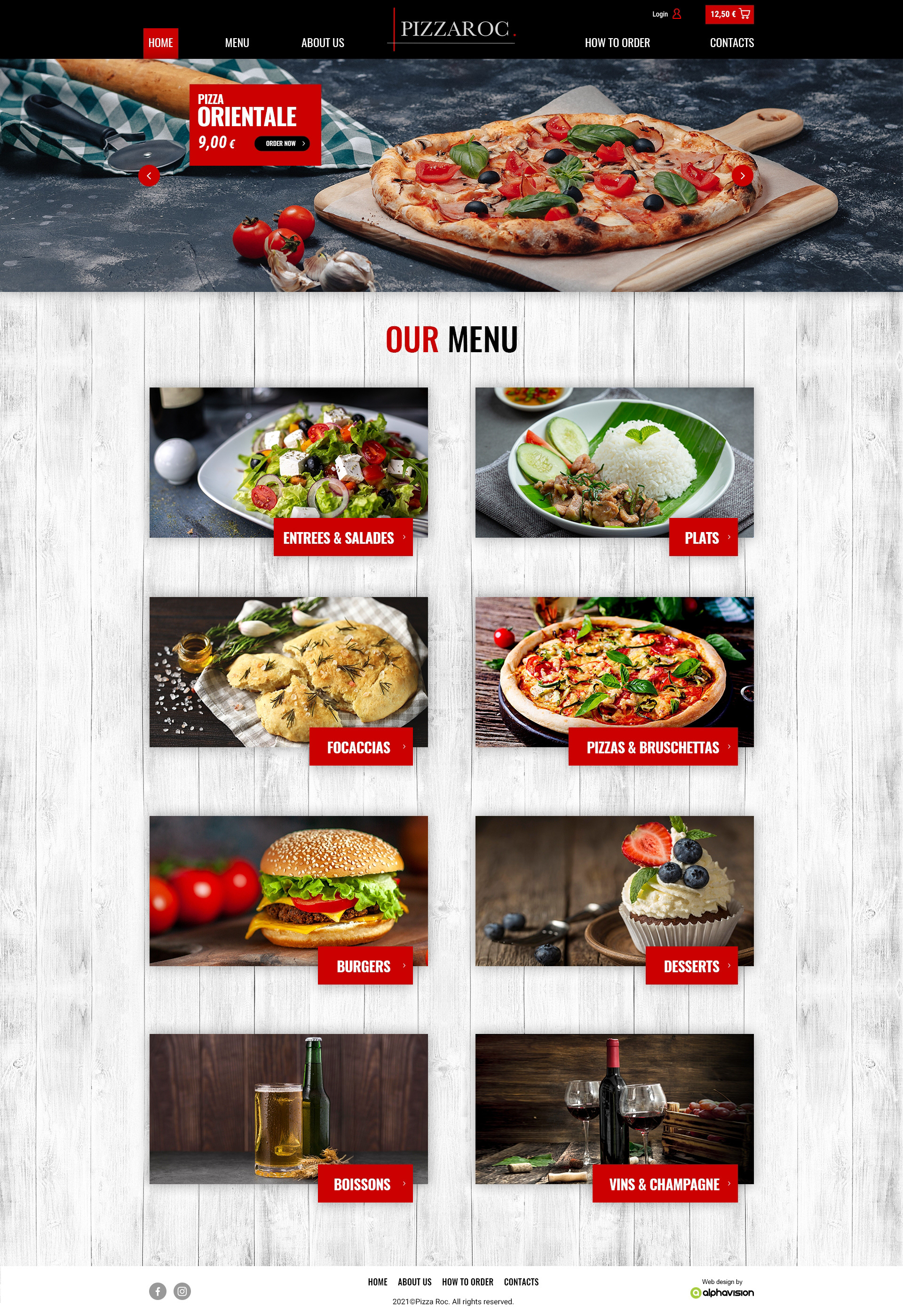 Pizzaroc UI/UX pizza ui ux