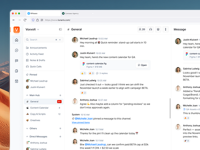 Team Communication Dashboard cansaas clean collaboration communication dashboard design digital workspace minimalist notion product design productivity saas slack team team communication team communication dashboard ui ux