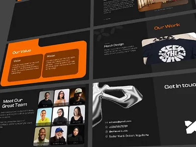 EXHAUSE STUDIO - A Creative Studio Pitch Deck branding creative logo motion graphics pitchdeck studio ui