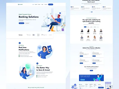 Banking & Finance Template app bank transfer bank website business credit card company digital banking financial fintech startup graphic design loan provider mobile banking website money transfer online banking online bill payment online recharge payment gateway send receive money template uiux wesite design