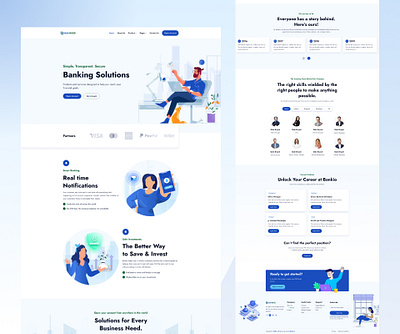 Banking & Finance Template app bank transfer bank website business credit card company digital banking financial fintech startup graphic design loan provider mobile banking website money transfer online banking online bill payment online recharge payment gateway send receive money template uiux wesite design