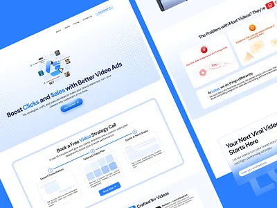 Lotus - Video Company Landing Page application branding design graphic design illustration landing page mobile ui uiux ux