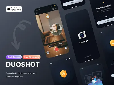 DUISHOT MOBILE APP 3d animation branding graphic design logo mobile app motion graphics ui